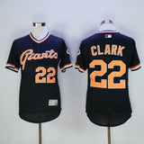 San Francisco Giants #22 Will Clark Giants 22 Black Retro Pullover 2016 Player Version
