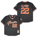 San Francisco Giants #22 Will Clark Giants 22 Black Retro