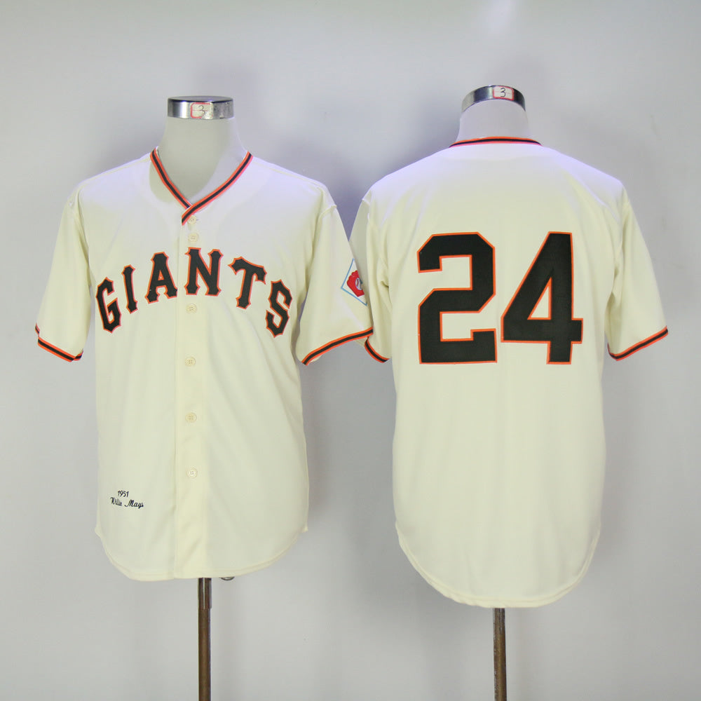 San Francisco Giants #24 Giants 24 Off-White Retro