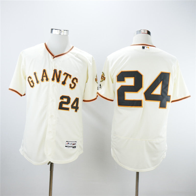San Francisco Giants #24 Willie Mays Giants 24 Off-White Elite Style 2