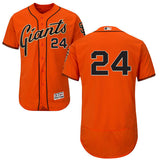San Francisco Giants #24 Willie Mays Giants 24 Orange Elite Style 2