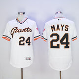 San Francisco Giants #24 Willie Mays Giants 24 White Retro 2016 Player Version