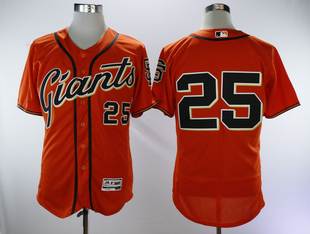 San Francisco Giants #25 Barry Bonds Giants 25 Orange Elite Retro Player Style 2