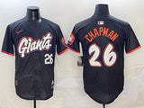 San Francisco Giants #26 Matt Chapman Giants Black V2 Collaboration Style 1