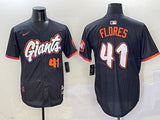 San Francisco Giants #41 Wilmer Flores Giants Collaboration Style 1