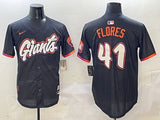 San Francisco Giants #41 Wilmer Flores Giants Collaboration Style 2