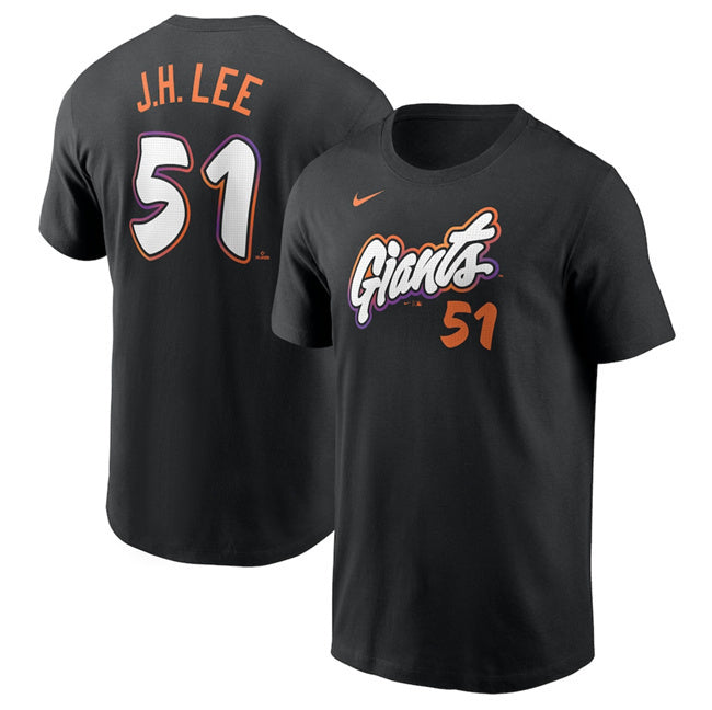 San Francisco Giants #51 Jung Hoo Lee Anthracite 2025 City Connect Fuse Name &