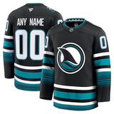 San Jose Sharks Fanatics Alternate Premium Custom Jersey - Black