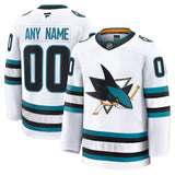 San Jose Sharks Fanatics Away Premium Custom Jersey - White