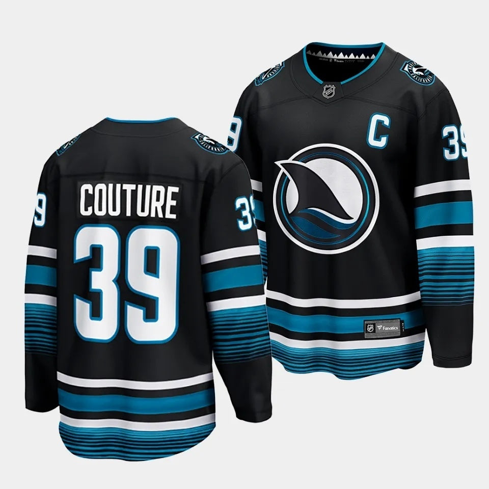San Jose Sharks #39 Logan Couture 2023-24 Cali Fin 3rd Alternate Jersey Style 1