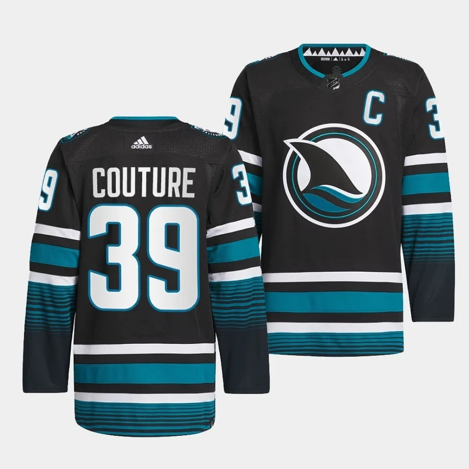 San Jose Sharks #39 Logan Couture 2023-24 Cali Fin 3rd Alternate Jersey Style 2