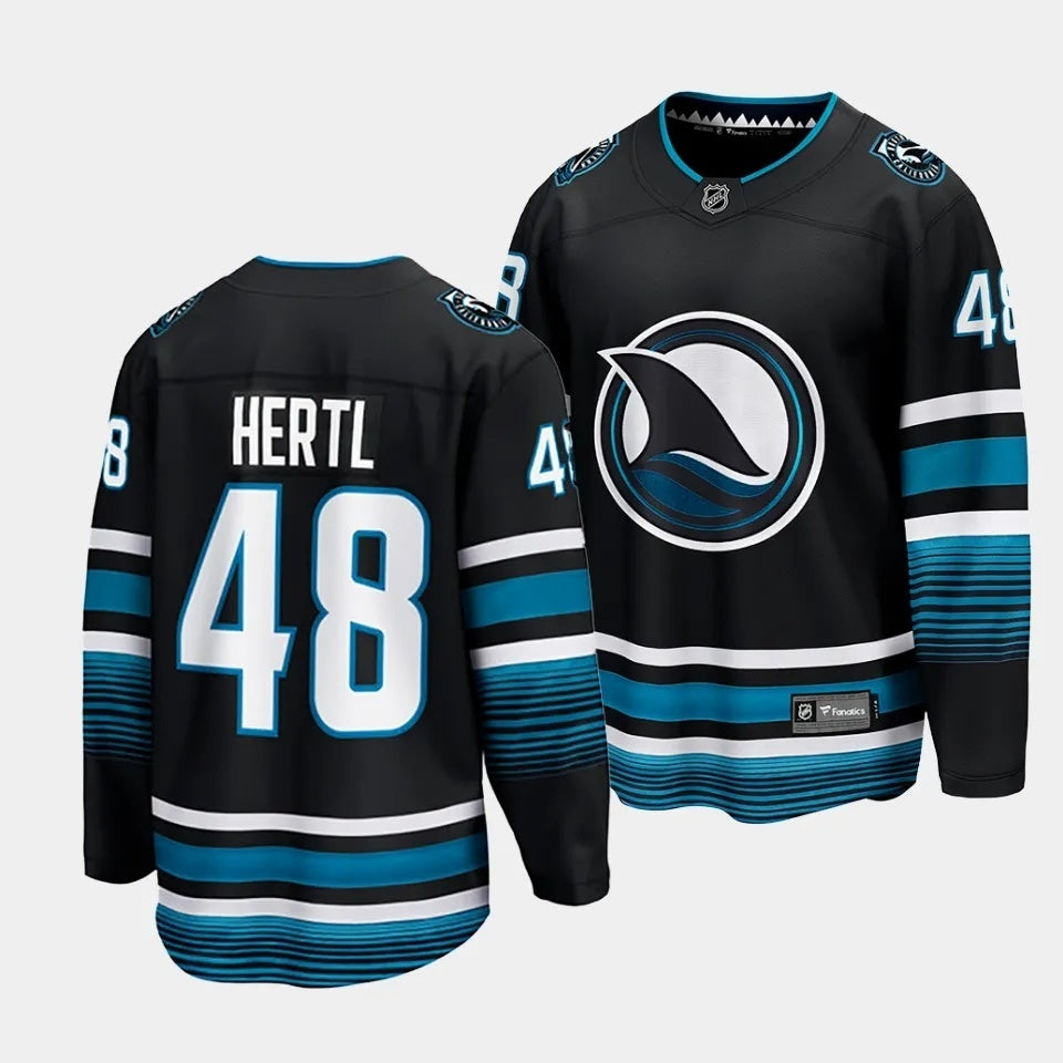 San Jose Sharks #48 Tomas Hertl 2023-24 Cali Fin 3rd Alternate Jersey