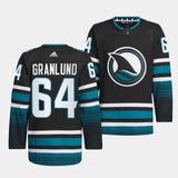 San Jose Sharks #64 Mikael Granlund 2023-24 Cali Fin 3rd Alternate Jersey