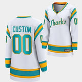 San Jose Sharks #Custom Women 2022 white-special-edition-2.0-breakaway-player-womenjersey