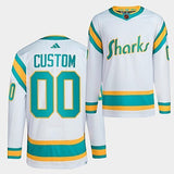 San Jose Sharks #custom-2022 white-reverse-retro-2.0-authentic-primegreen-jersey
