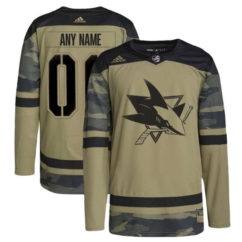 San Jose Sharks adidas Military Appreciation Team Authentic Custom Practice Jersey - Camo_conew1