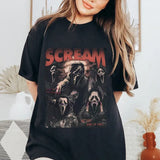 Scream No You Hang Up First  Halloween Shirt, Halloween Gift, Funny Ghostface Shirt, Halloween Tee, Gift For Festive Season Bottom Collar
