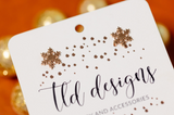 Rose gold snowflakes