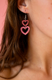 Pucker Up double heart dangles