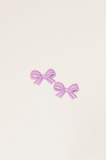 Lt Pink Bow Studs