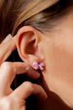 Lt Pink Bow Studs