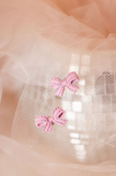 Lt Pink Bow Studs