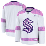 Seattle Kraken 2024 Hockey Fights Cancer Practice Jersey - White