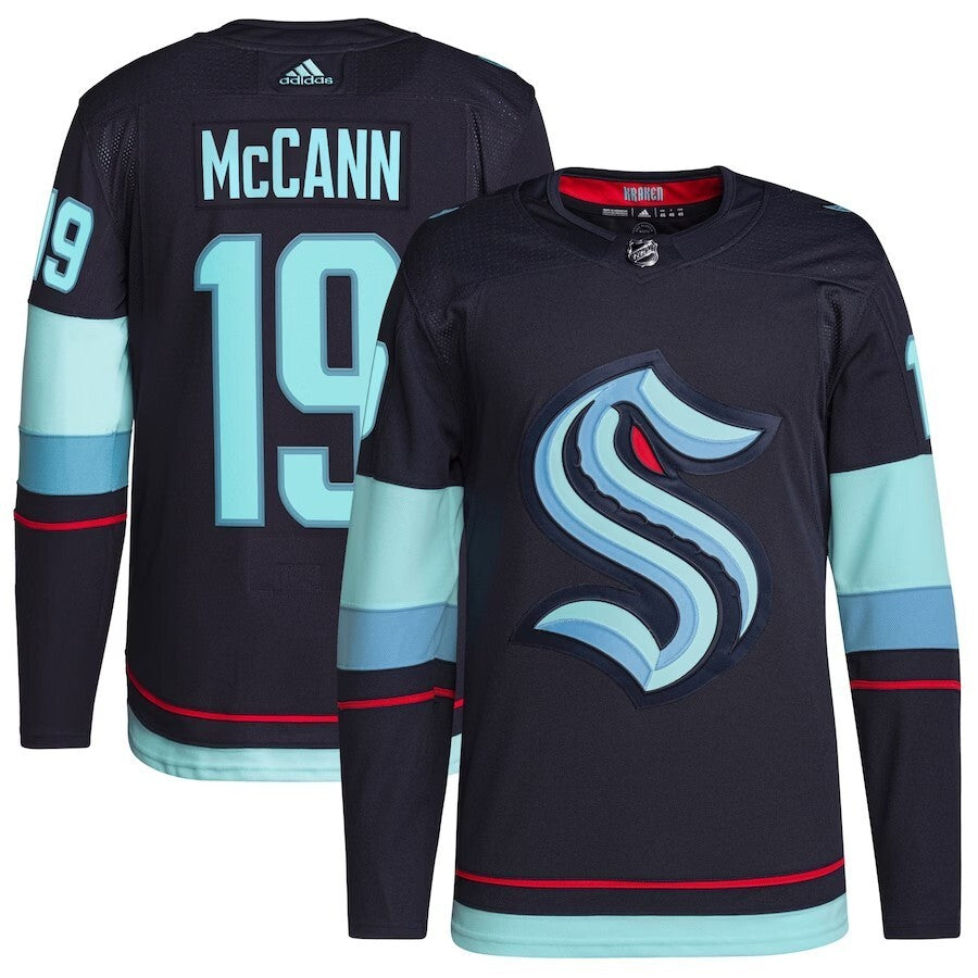 Seattle Kraken #19 Jared McCann Home Authentic Primegreen Player Jersey - Deep Sea Blue