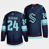 Seattle Kraken #24 Jamie Oleksiak Home Navy Jersey