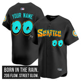 Seattle Mariners Active Player Custom Black 2025 'Graffiti Emerald Drop Edition'