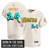 Seattle Mariners #24 Ken Griffey Jr. Cream 2025 'Graffiti Emerald Drop Edition' Vapor