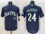 Seattle Mariners #24 Ken Griffey Jr Mariners Adult