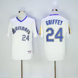 Seattle Mariners #24 Ken Griffey Mariners 24 White 1984 Retro
