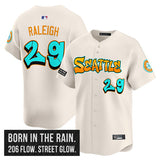 Seattle Mariners #29 Cal Raleigh Cream 2025 'Graffiti Emerald Drop Edition' Vapor