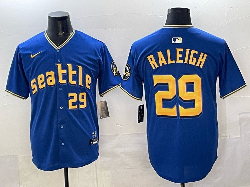 Seattle Mariners #29 Cal Raleigh Mariners City Adult Style 1