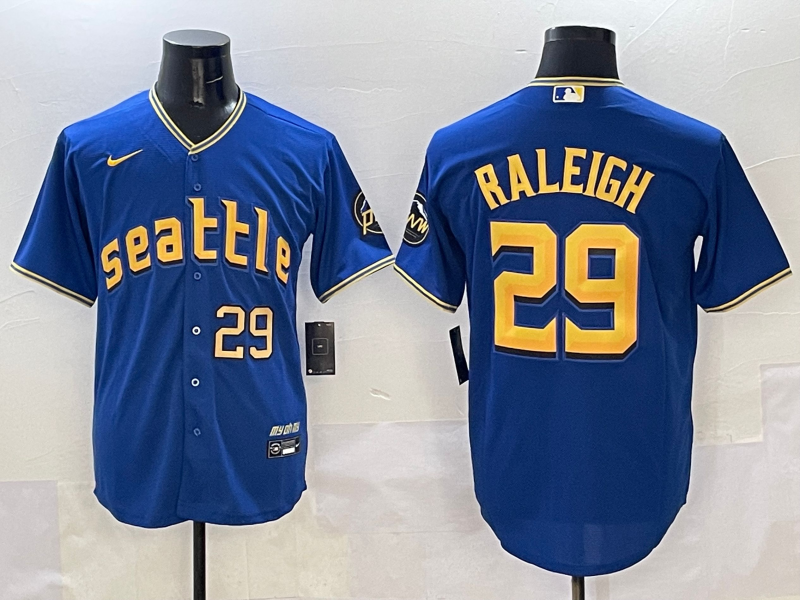 Seattle Mariners #29 Cal Raleigh Mariners City Adult Style 4