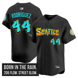 Seattle Mariners #44 Julio Rodríguez Black 2025 'Graffiti Emerald Drop Edition' Vapor