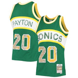 Seattle SuperSonics #20 Gary Payton Mitchell & Ness 1994-95 Hardwood Classics 75th Anniversary Diamond Swingman Jersey