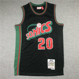 Seattle SuperSonics #20 Gary Payton Supersonics 20 Plaid Retro Black Style 4