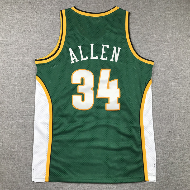 Seattle SuperSonics #34 Ray Allen Supersonics 34 Green S-XXL Style 1