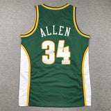 Seattle SuperSonics #34 Ray Allen Supersonics 34 Green S-XXL Style 1