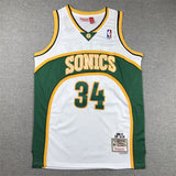 Seattle SuperSonics #34 Ray Allen Supersonics 34 White S-XXL Style 2