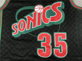 Seattle SuperSonics #35 Kevin Durant Supersonics 35 Plaid Retro Black Style 3