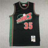 Seattle SuperSonics #35 Kevin Durant Supersonics 35 Plaid Retro Black Style 4