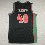 Seattle SuperSonics #40 Shawn Kemp Supersonics 40 Plaid Retro Black Style 2