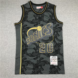 Seattle Supersonics #20 Supersonics #20 Payton Limited Edition Black Style 2