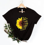 She Is Clothed In Strength And Dignity And She Laughs Without Fear Of The Future Shirt, Sunflower Shirt, Proverbs 30:25 Shirt, Gift For Her
