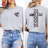 She Loves Jesus And America Too Shirt, 4th Of July Shirt, Christian Shirt, Trendy Front And Back Shirt, Patriotic Tee, Christian 4th Of July