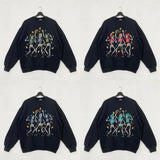 Skeleton All Team Football Halloween Sweatshirt In Black Color