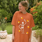 Slightly Subtle Halloween Skeleton Candy Tee, Trump Unisex Short Sleeve Shirt, Spooky Season, Halloween Costume Top, Fun Tee for Parties